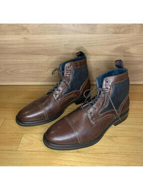 Johnston & Murphy Raleigh XC Flex Genuine Shearling Lined Boots in Mahogany - 8